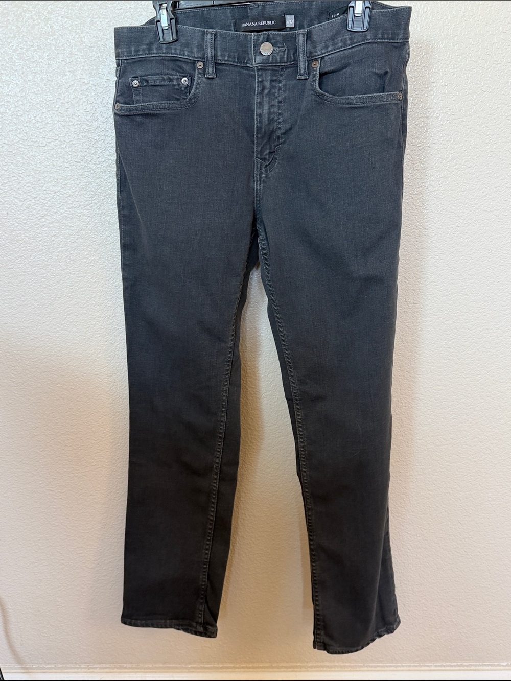 Banana Republic Charcoal Black Straight Jeans